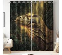 Monitor Lizard Blackout Curtains for Bedroom W 46 x D 54" 2 Panels