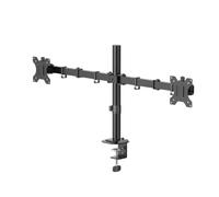 Monitor Mount, 2 Monitors, Height-adjustable, Swivel/Tilt, 13" - 35"