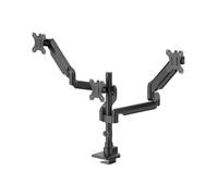 Monitor Mount, 3 Monitors, Gas Spring, Fully Mobile, 17" - 32", black
