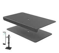 Monitor Mount Reinforcement - Steel Support Plate, Anti-Slip Clamp Base, Heavy Duty Desk Stabilizer | Reinforcement Bracket for Thin Glass Fragile Table Tops Office Monitor C Clamp Installation