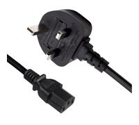 Monitor Power Cable UK for Samsung, Dell, Sony, HP, LED LCD Smart TV, 350V 5A 3 Prong Kettle Lead IEC C13 Universal AC Power Cord Replacement for PC, Monitor, Printer (1M)