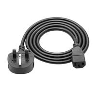 Monitor Power Cable UK, UK Plug for Secure Connec, Power Lead 2 Pin, 2 Pin Mains Power Lead, 2 Pin Power Cable for Gaming Consoles, Home Theater Systems, Small Appliances