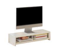 Monitor Riser with Acrylic Door, Ergonomic Desktop Organizer Shelf, Computer Storage Stand for Home Office, Study Room, and Dorm Use