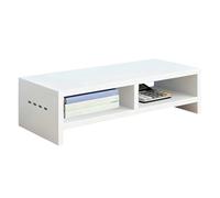 Monitor Stand - 19.69x7.87x5.12 Inches, 2-Layer Wooden With 4 USB Ports | Computer Monitor Holder Printer Stand For Laptop Electronics Home Office Study Work Dorm Playroom College Cubicle