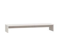 vidaXL Monitor Stand White 100x27x15 cm Solid Wood Pine
