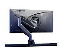 Monitor Stand Pc Stand, 17"-45" Single Monitor Mount,Adjustable Stand,75/100 mm with Clamp and Grommet Base，Hold up to 35 Lbs Monitor Mount Stand(Gris)
