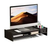 Monitor Stand Riser | 2-Tier Desk Holder | 4.3 Inch Height Computer Riser with Storage Organizer | for Home Laptop PC Work Table Dorm Room