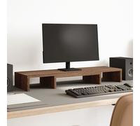 vidaXL Monitor Stand Riser Adjustable Brown Oak 80x24x10.5 cm Engineered Wood