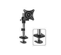 Monitor Stand Single Monitor Stand Arm Adjustable 15"-27" Long Arm Monitor Desk Mount Monitor Stand Mount with Clamp and Grommet Kit VESA Mount 75/100mm Monitor Mount (A Grommet Base)