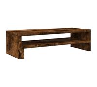 Monitor Stand Smoked Oak Wood Material 54 x 22 x 15 cm with Storage Compartment, Ergonomic Raised for Computer, Laptop, Notebook on Desk, Ideal for Office, Home Office, Gaming