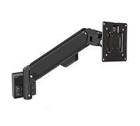 Monitor Stand - Wall-Mounted Single Monitor Mount, 10"-32" Height-Adjustable Gas Spring Arm, Holds 4.4 to 19.8 Lbs, VESA 100x100mm & 75x75mm, Black