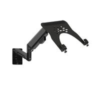 Monitor Stands Wall Mount With Laptop Tray Aluminum Gas Spring Full Motion Arm Fits Max 32 Inch Screens/10 17" Laptop Adjustable And Sturdy,Black