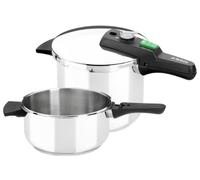 Monix Quick -Fast Pressure Cooker, Stainless Steel, Silver, 4/6 L.All Cookers Including Induction