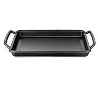 Monix Solid+ Cast Aluminium Non-Stick Flat Hot Plate, 40 cm, Black