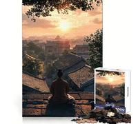 Monk at Sunrise Jigsaw for Teenagers1000 Pieces Strong Logic Cozy Fun Joyful Challenge (38x26cm)