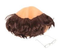 Monk Bald Wig with Glasses, Halloween Bald Wig for Adults | Lightweight Latex Piece, Funny Party and Cosplay Use, Adult Fit, Unique Attention-grabbing Style