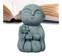 Monk Buddha Statue | Stone Monk Statues for Garden,Adorable Spiritual Buddhist Sculpture for Yoga Bathroom Housewarming Home Fountain Aquarium Meditation