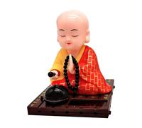 Monk Dashboard Ornament - Solar Monk - Solar Buddha Statue | Buddha Figurine For Car, , Or Home | Cute Sculpture Toy For Auto Interior Decor