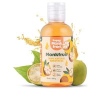 Monk Fruit Sweetener Drops 75ml, 250 Servings, 15x Sweeter Than Sugar - 100% Pure Liquid Sweetener Without Erythritol or Stevia - Natural Sugar Substitute Low-Calorie, Keto, Vegan | Happy Monkfruit®