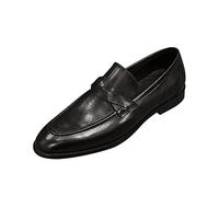Monk Strap Men's Retro Leather Shoes Men's Business Shoes Slip On Wedding Shoes Non-Slip Casual Shoes Elegant Loafers Lace Oxford Shoes Plain Formal Work Shoes, black, 9 UK