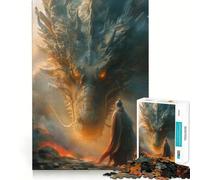 Monk VS Dragon 1000 Piece Jigsaw Puzzles for Adults Jigsaw Brain Think Pastime Game Real Challenge Xmas Santa Gift (38x52cm)