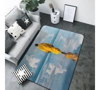 Monk Walking On Water Area Rug for Living Room Decor - Anti Slip Washable Throw Rug, 80x58 inches Indoor Carpet for Bedroom Living Room Decor