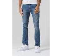 Monkee Genes Men's Skinny Mid-Rise Denim Jeans in Blue | Size: 33L Monkee Genes Blue 33L
