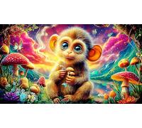 monkey 1000-Piece Jigsaw Puzzle Decoration for Adults 100% Recycled Cardboard 38x52cm/1000pcs