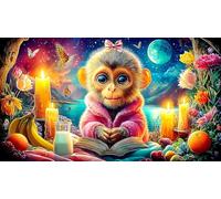 monkey 1000 Piece Jigsaw Puzzles for Adults Educational Games Jigsaw Puzzle Home Decoration for Family Decorations 75x50cm/1000pcs