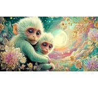 monkey 1000 Piece Jigsaw Puzzles for Adults Educational Games Jigsaw Puzzle Home Decors for The Whole for Women, Gifts for Men 38x52cm/1000pcs