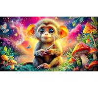 monkey 1000 Piece Jigsaw Puzzles Old Kids Birthday Presents Decoration 38x52cm/1000pcs