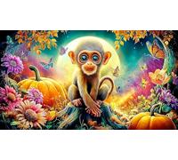 monkey 1000 Pieces Jigsaw Puzzles for Adults Challenging Game Jigsaw Puzzle Home Decors for The Whole for Women, Gifts for Men 38x52cm/1000pcs