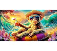 monkey 1000 Pieces Jigsaw Puzzles for Adults Family Challenge Toys Jigsaw Puzzle Home Decoration for The Whole for Women, Gifts for Men 38x52cm/1000pcs