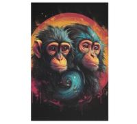 Monkey 1000 Pieces of Puzzles for Adults And Children - Wooden Puzzles, Stress Relief Games And Unique Gifts 78×53cm