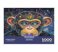 Monkey 1000 Pieces Premium Jigsaw Age 12+ Cool Collage Effect, Fun Details, Educational, Challenging 70x50cm/1000pcs