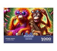 Monkey 1000 Pieces Premium Jigsaw Animal Age 12+ Cool Collage Effect, Fun Details, Educational, Challenging 70x50cm/1000pcs