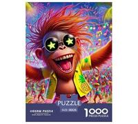 Monkey 1000 Pieces Premium Jigsaw Animal Age 14+ for Adults Cool Collage Effect, Fun Details, Educational, Challenging Puzzle Games 38x26cm/1000pcs