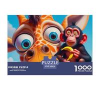 Monkey 1000 Pieces Premium Jigsaw Animal Age 14+ for Adults Quirky, Abstract Design, Fun Details, Educational, Challenging Puzzle Games 38x26cm/1000pcs