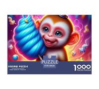 Monkey 1000 Pieces Premium Jigsaw Animal Age 14+ for Adults Quirky, Abstract Design, Fun Details, Educational, Challenging Puzzle Games 38x26cm/1000pcs