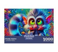 Monkey 1000 Pieces Premium Jigsaw Animal Age 3+ Cool Collage Effect, Home Decoration, Educational, Challenging Puzzle Games 38x26cm/1000pcs
