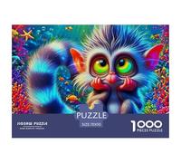 Monkey 1000 Pieces Premium Jigsaw Animal Age 3+ Quirky, Abstract Design, Fun Details, Educational, Challenging 70x50cm/1000pcs