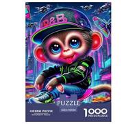 Monkey 1000 Pieces Premium Jigsaw Animal for Adults Cool Collage Effect, Home Decoration, Educational, Challenging Puzzle Games 70x50cm/1000pcs