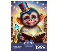 Monkey 1000 Pieces Premium Jigsaw Animal for Adults Cool Collage Effect, Home Decoration, Educational, Challenging 70x50cm/1000pcs