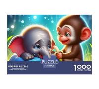 Monkey 1000 Pieces Premium Jigsaw Animal for Adults Gifts Cool Collage Effect, Fun Details, Educational, Challenging Puzzle Games 38x26cm/1000pcs