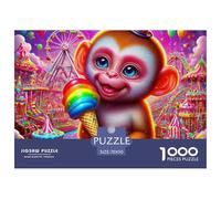 Monkey 1000 Pieces Premium Jigsaw Animal for Adults Gifts Quirky, Abstract Design, Fun Details, Educational, Challenging Puzzle Games 70x50cm/1000pcs