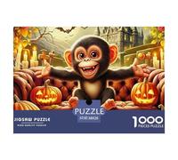Monkey 1000 Pieces Premium Jigsaw Animal for Adults Gifts Quirky, Abstract Design, Fun Details, Educational, Challenging 38x26cm/1000pcs