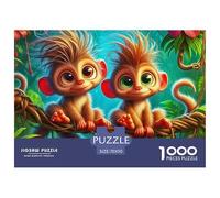 Monkey 1000 Pieces Premium Jigsaw Animal for Adults Gifts Quirky, Abstract Design, Home Decoration, Educational, Challenging 70x50cm/1000pcs