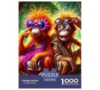 Monkey 1000 Pieces Premium Jigsaw Animal for Adults Quirky, Abstract Design, Fun Details, Educational, Challenging 70x50cm/1000pcs