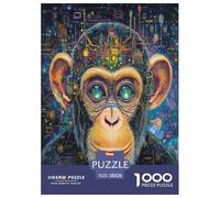 Monkey 1000 Pieces Premium Jigsaw for Adults Cool Collage Effect, Home Decoration, Educational, Challenging 38x26cm/1000pcs