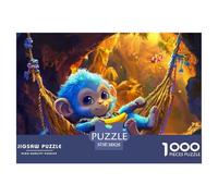 Monkey 1000 Pieces Premium Jigsaw for Adults Cool Collage Effect, Home Decoration, Educational, Challenging 38x26cm/1000pcs